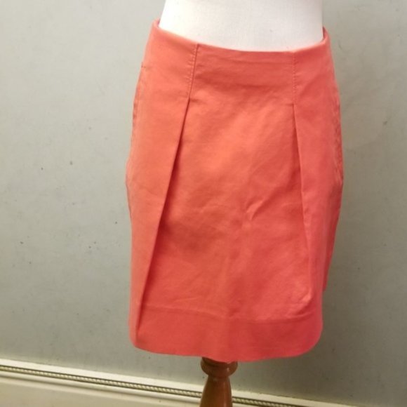 NWOT J.Crew orange mini skirt size 0 (98) - Picture 6 of 8